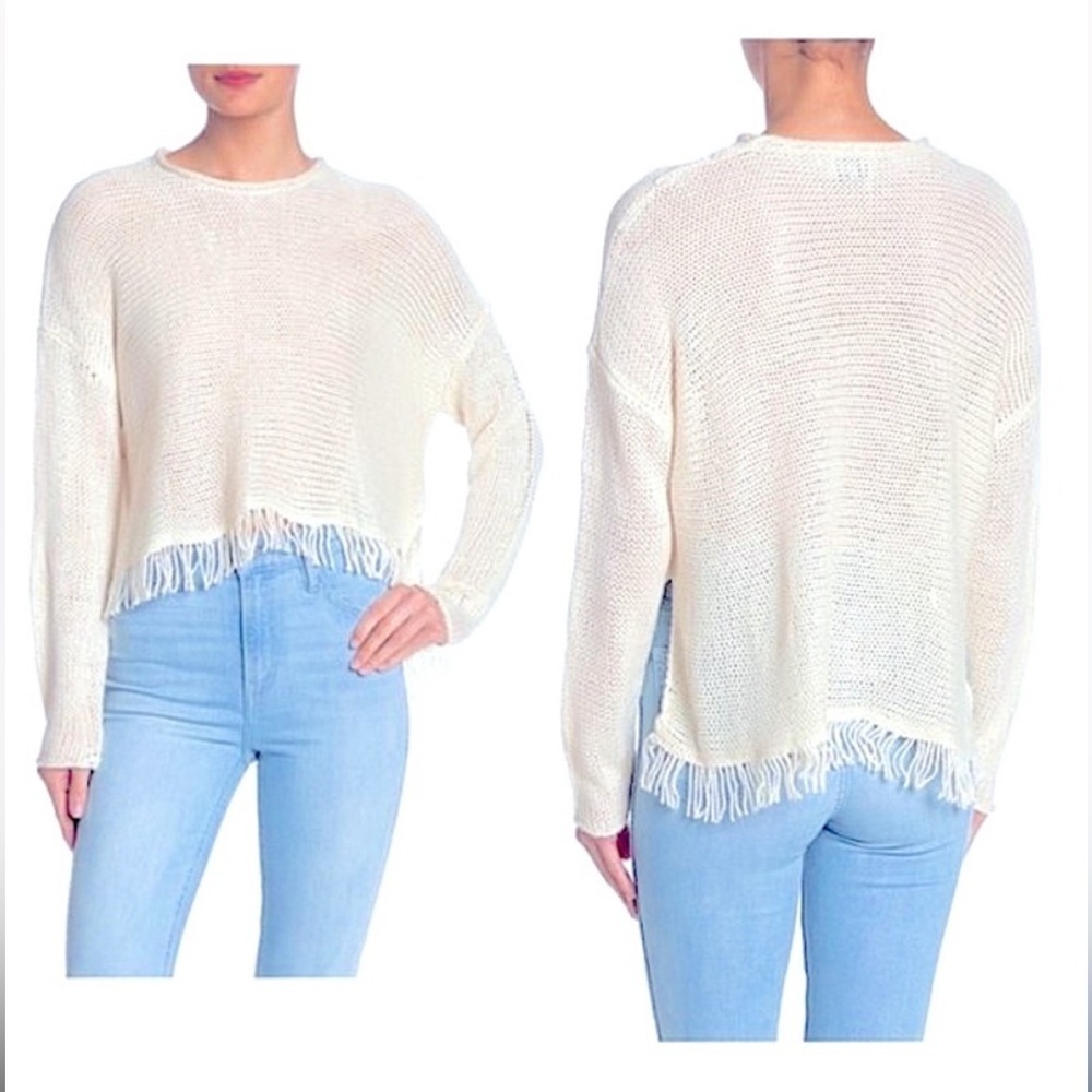 Show Me Your Mumu Frida Fridge Sea Salt Knit Sweater
Size XS Ivory